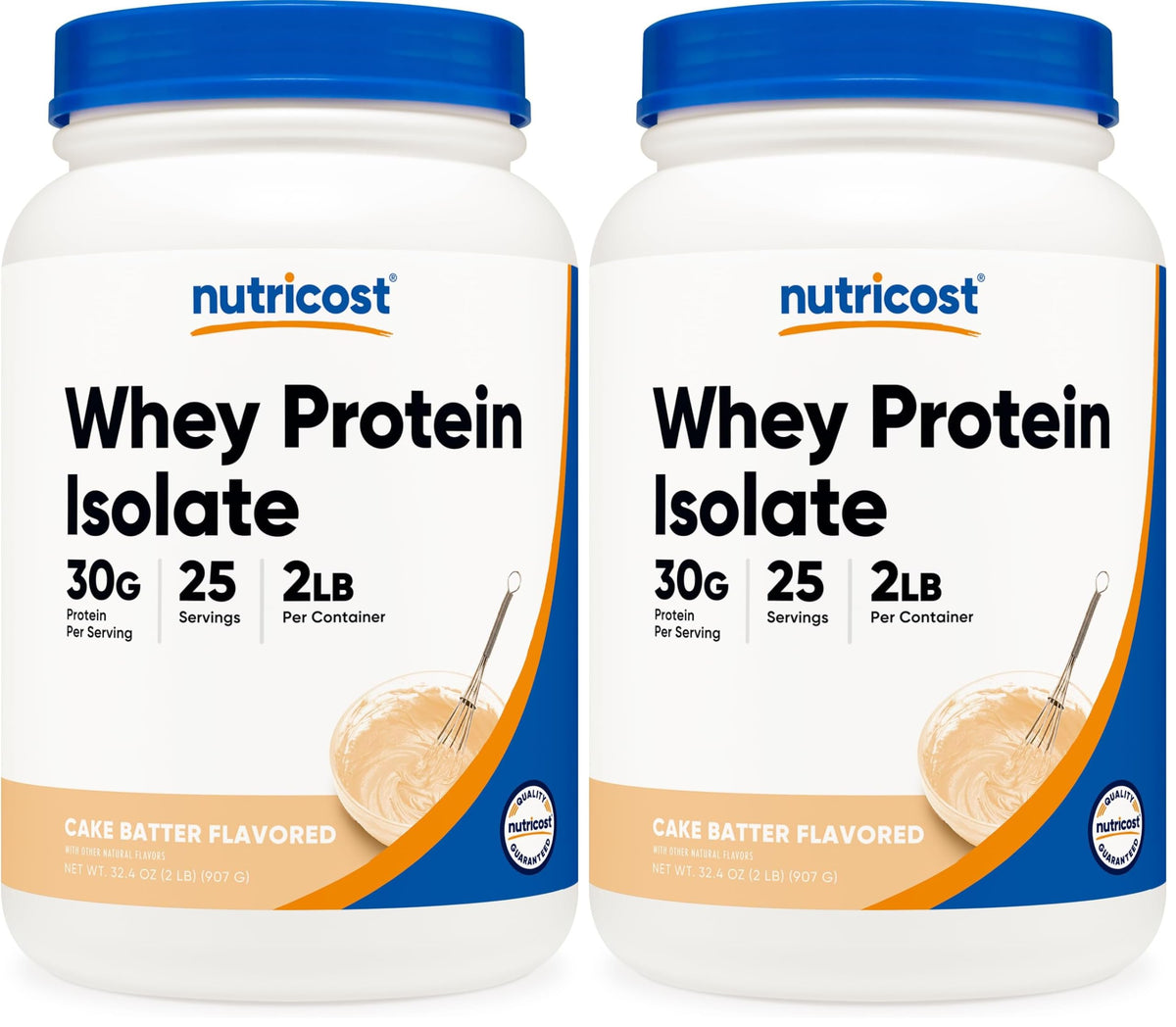 Nutricost Whey Protein Isolate (Unflavored) 5LBS