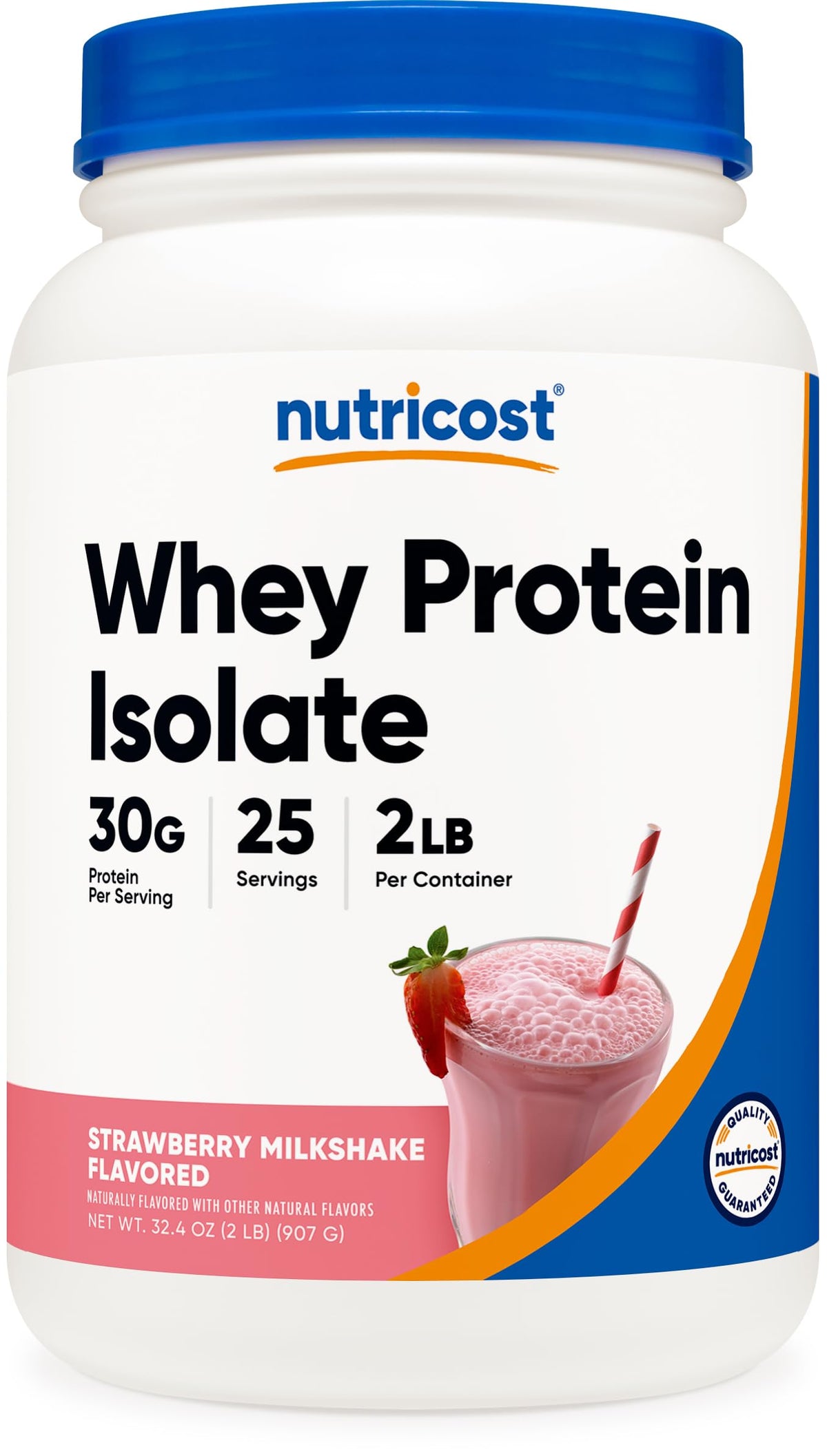 Nutricost Whey Protein Isolate (Unflavored) 5LBS