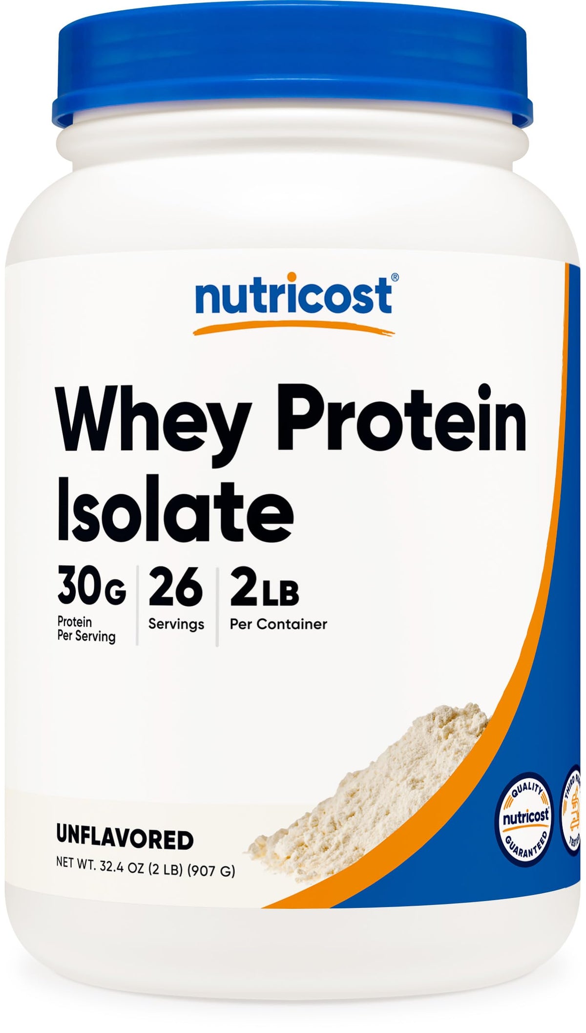 Nutricost Whey Protein Isolate (Unflavored) 5LBS