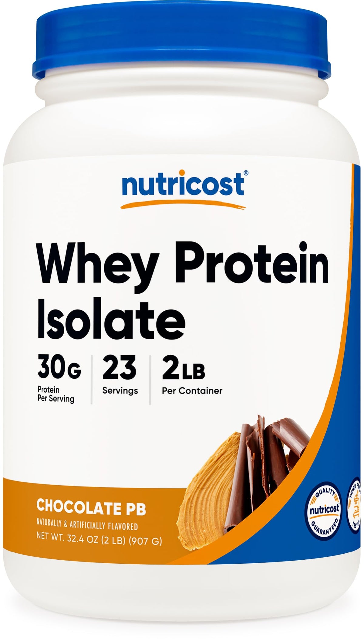 Nutricost Whey Protein Isolate (Unflavored) 5LBS