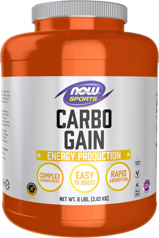NOW Sports, Carbo Gain Powder, Complex Carb, Energy Production, 8 lbs