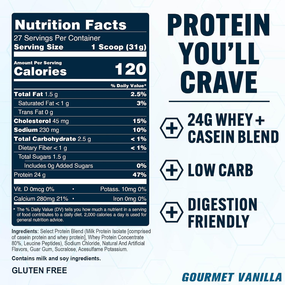 PEScience Select Protein Powder, Gourmet Vanilla, 27 Servings