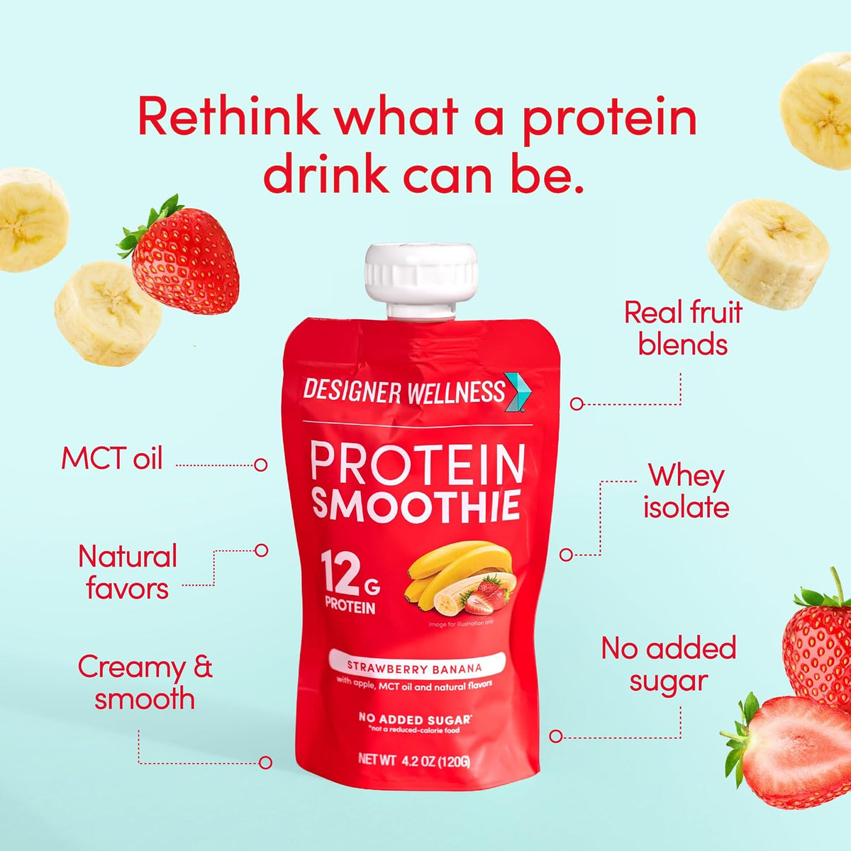 Designer Wellness, Mixed Variety, Protein Smoothie, 12g Whey, 12 ct